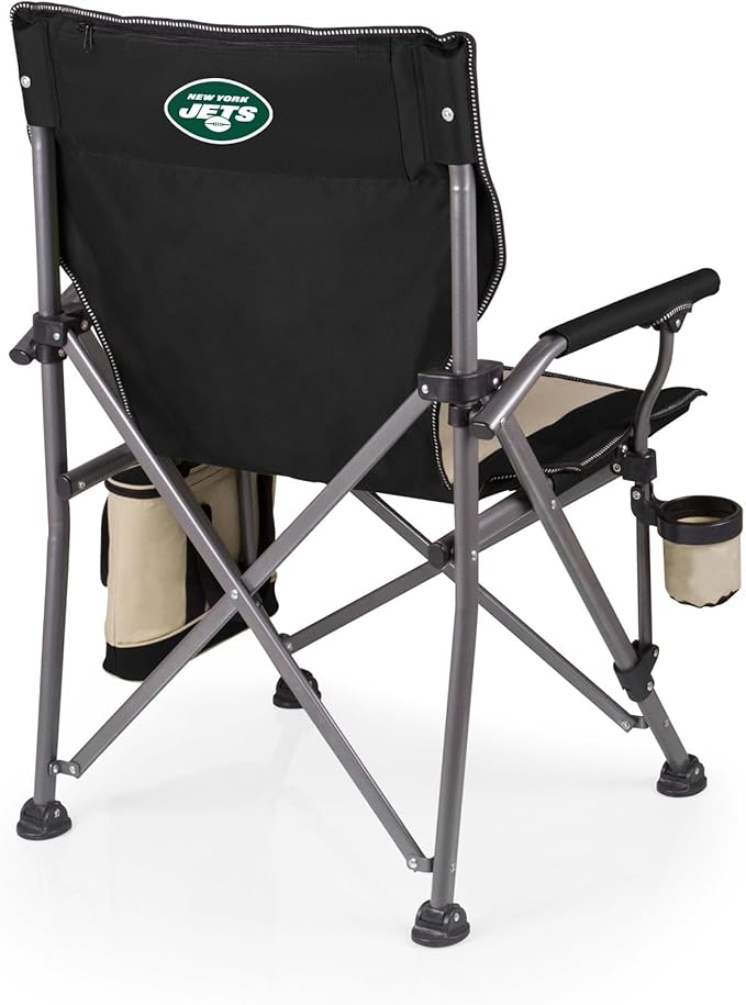 Picnic TIME NFL Unisex-Adult NFL Outlander Folding Camping Chair with Cooler Heavy Duty Beach Chair