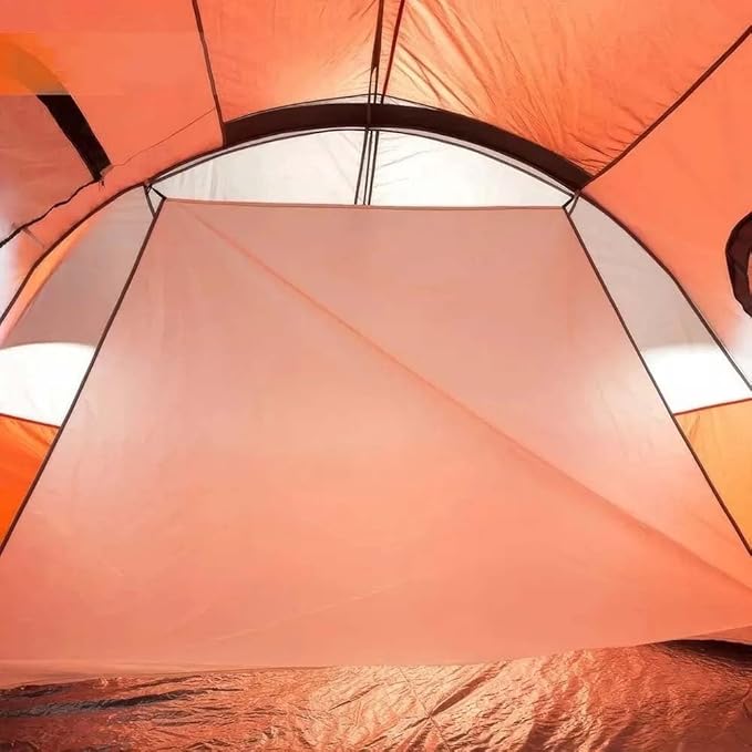 Spacious 6-8 Person Waterproof Camping Tent with Three Rooms