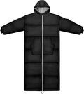 Thermotuff Wearable Sleeping Bag with Dual Hoodie Long Sleeves Pockets &amp Adjustable Drawstring - Ideal for Camping Cold Weather Hiking and Stadium Sak Blanket