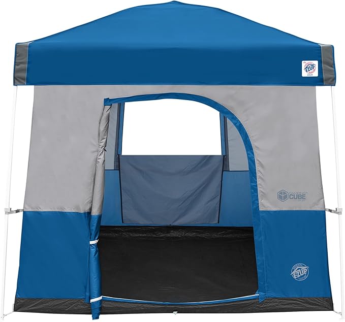 E-Z UP Camping Cube Sport Converts 10' Angled Leg Canopy into Camping Tent