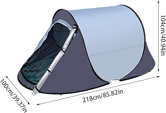 Camping Tent - Pop-up Tents | Easy Tent | Waterproof 1-2 Person Sunscreen | Automatic Setup Instant Family Shelter | Lightweight Windproof Portable Dome for Outside Hiking Traveling