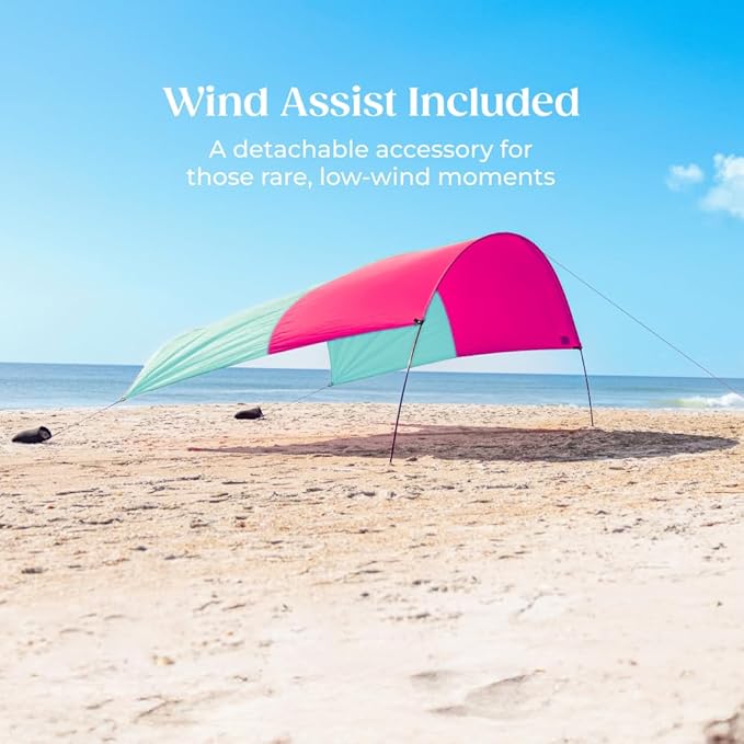 Shibumi Shade 3.0 Version | Berry Mint Edition | Sets Up in 3 Mins | 150 Sq. Ft. of Shade for up to 8 People | Includes Wind Assist | UPF 50+ Sun Protection