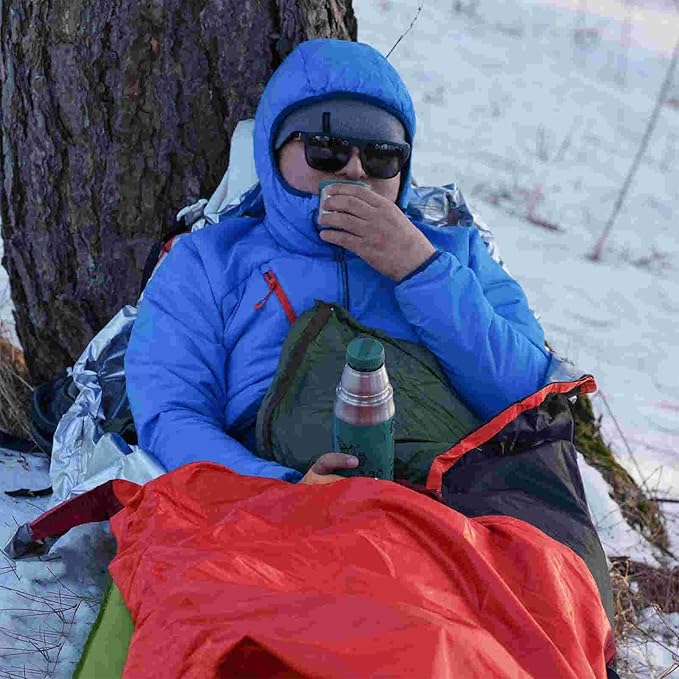 Sleeping Bag Sack Thermal Sleeping Bag Cover 220x80cm Outdoor Bedding Storage Durable Nylon Material with Water-Resistant Finish Backpacking Camping Gear Winter Hiking Survival Use for Adventure