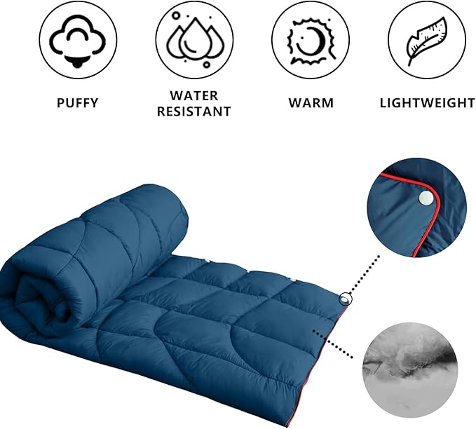 Camping Blanket Puffy Blanket Lightweight Windproof Water Resistant for OutdoorsHiking BackpackingBeachCarPicnicStadium