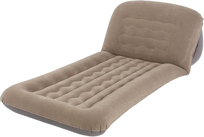 Inflatable Mattress Adjustable Backrest Portable Foldable Flocked Air Mattress for Outdoor Beach Travel Camping