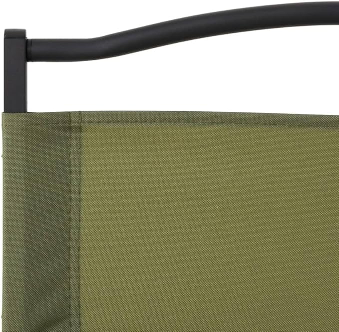Camping Chair Set of 2 Green Folding Chairs 21.3x21.7x30.7 500D Oxford Steel Frame Lightweight for Garden/Camping