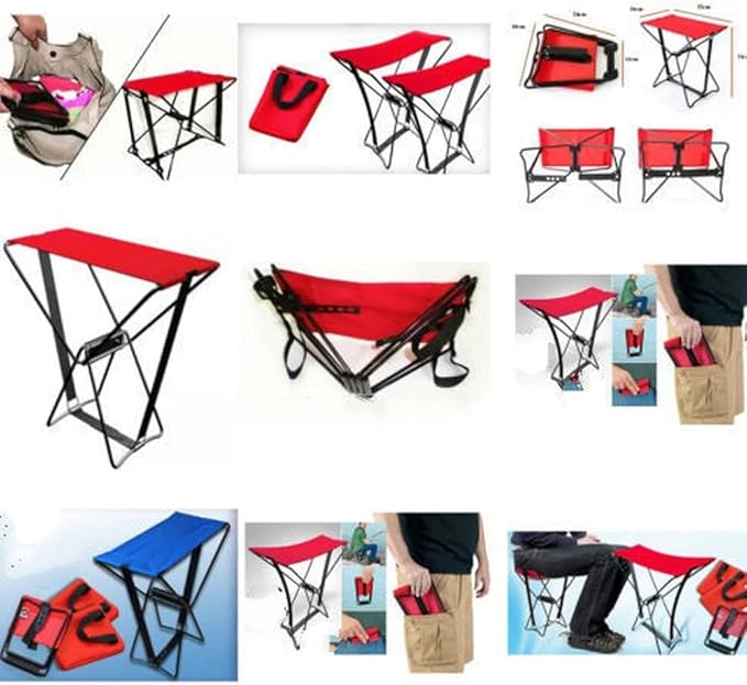 Portable Folding Chair Amazing Pocket Outdoor Fishing Stool with Carry Bag