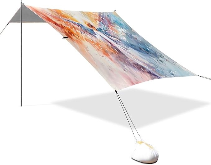 Camping Sun Shelters Angels in Watercolor Beach Canopy 126 * 110.2in