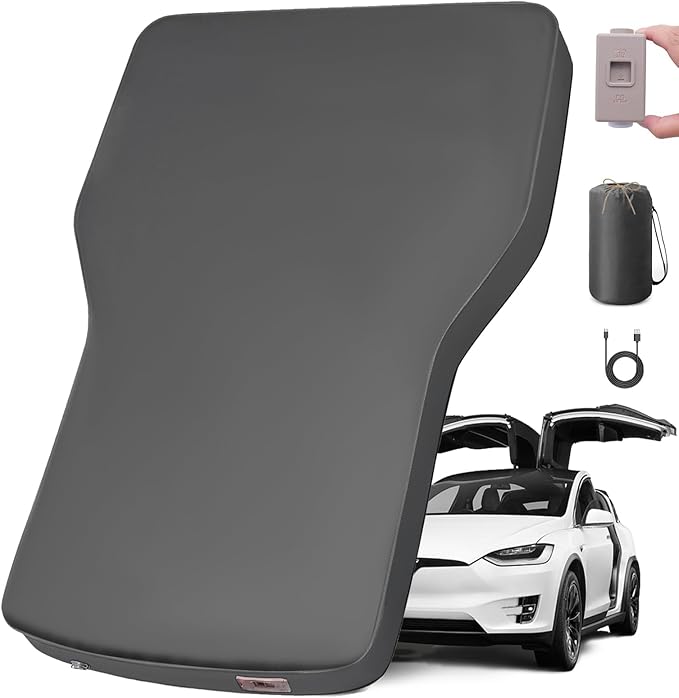 Customized for Tesla Model X Mattress Foam Self-Inflating Portable Camping Mattress Comfortable Car Sleeping Mat with Wireless Charging Air Pump Tesla Model X Accessories 2026-2020