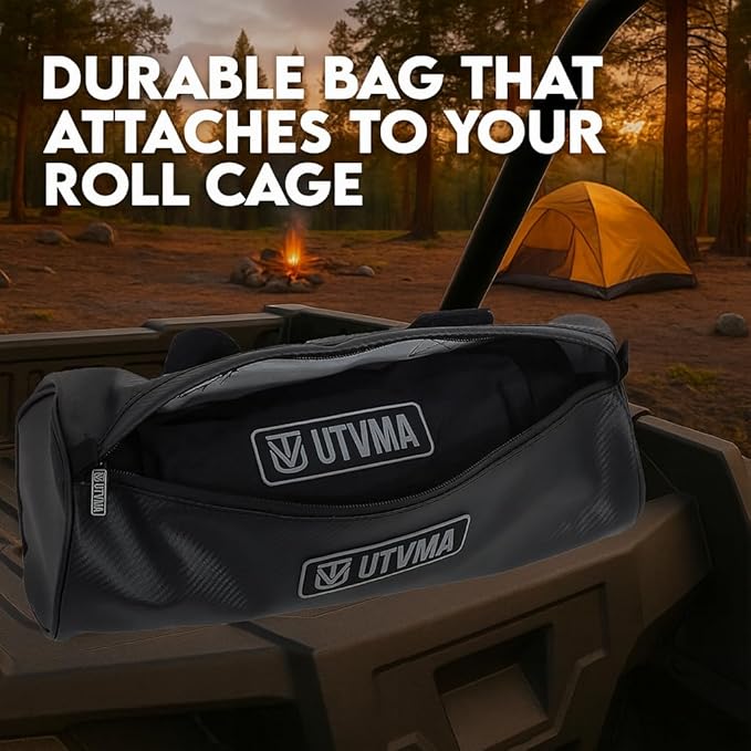 UTVMA Lounger Camp Chair – Folding Portable Camping Chair with Attachable Storage Bag | Comfortable Outdoor Chair for UTV Camping Beach and Tailgating