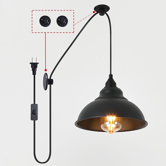 Plug in Pendant Light Fixtures Hanging Lamp Shades Hanging Light with Plug in Cord Black Light Corner Hanging Lamp Pendant Lights Hanging Lamps That Plug Into Wall Outlet Ma625