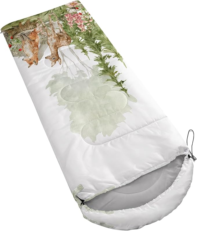 QOOMO Axolotl Cute Camping Sleeping Bags3 Season Warm &amp Cool WeatherLightweightWaterproof Sleeping Bags for Adults &amp KidsTravelingand Outdoors