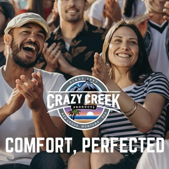 Crazy Creek Original LongBack Chair Portable Chair for Camping and Stadiums High Density Foam Cushion Comfortable and Adjustable Back Support Lightweight and Foldable Water-Resistant