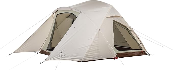 Snow Peak Alpha Breeze Tent Camping Tent Easy Set Up Water Repellent UV-Protective Finish Ivory 4 Person