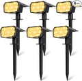 Sucolite 6-Pack Solar Spot Lights Outdoor Waterproof IP65 3 Lighting Modes 2-in-1 Solar Landscape Spotlights for Yard 59 LED Solar Powered Wall Lights for Garden Pathway Driveway Walkway Warm White
