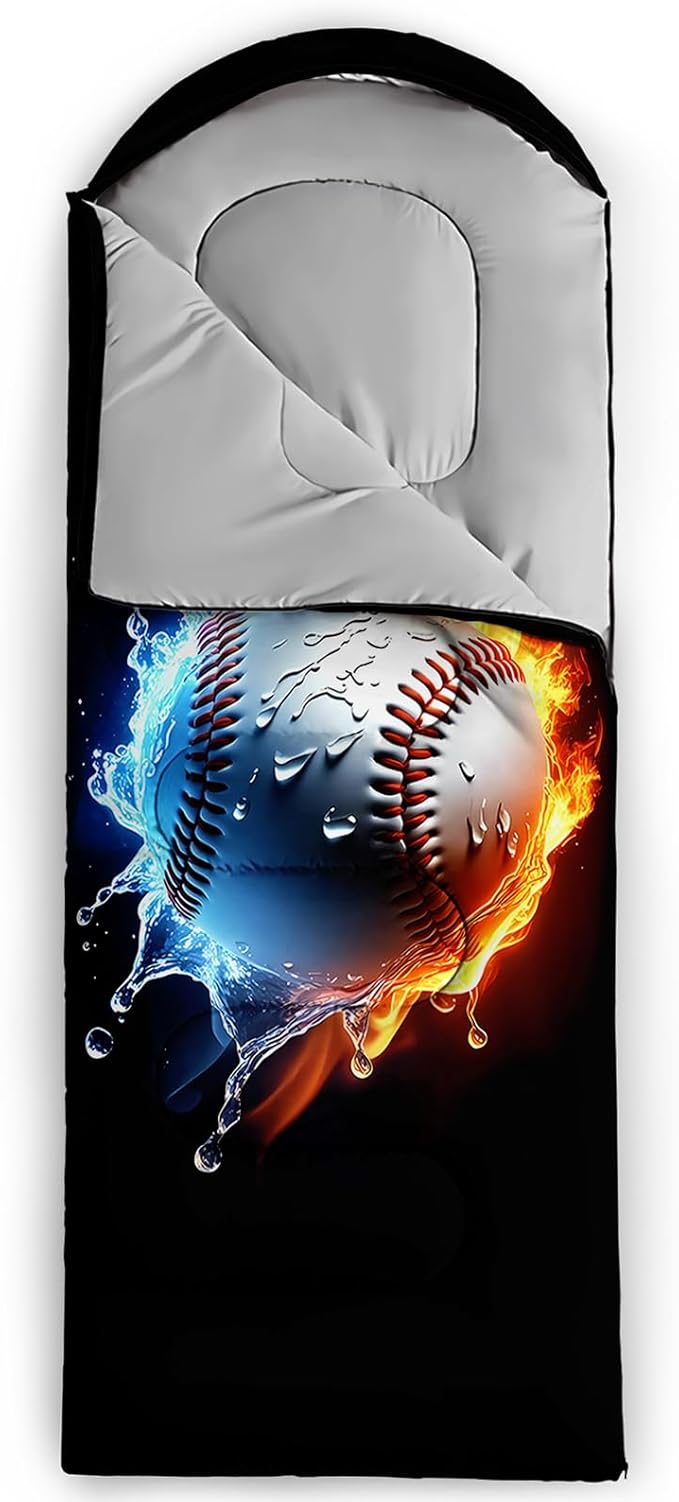 QOOMO Camping Sleeping Bags3 Season Warm &amp Cool WeatherLightweightWaterproof Sleeping Bags for Adults &amp KidsTravelingand OutdoorsCamping Gear Equipment