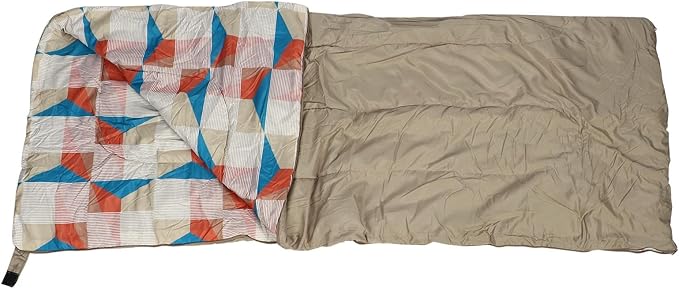 Camping Sleeping Bag Portable Foldable Lightweight Outdoor Sleeping Bag for Adults Camping Hiking Travel 190T Pongee Fabric Hollow Cotton Filling 74.8x56.3in