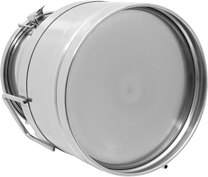 12L Stainless Steel Milk Can Heavy Duty Food Storage &amp Transport Container for Dairy Wine Grains Ideal for Home Farm &amp Commercial Use With a Faucet