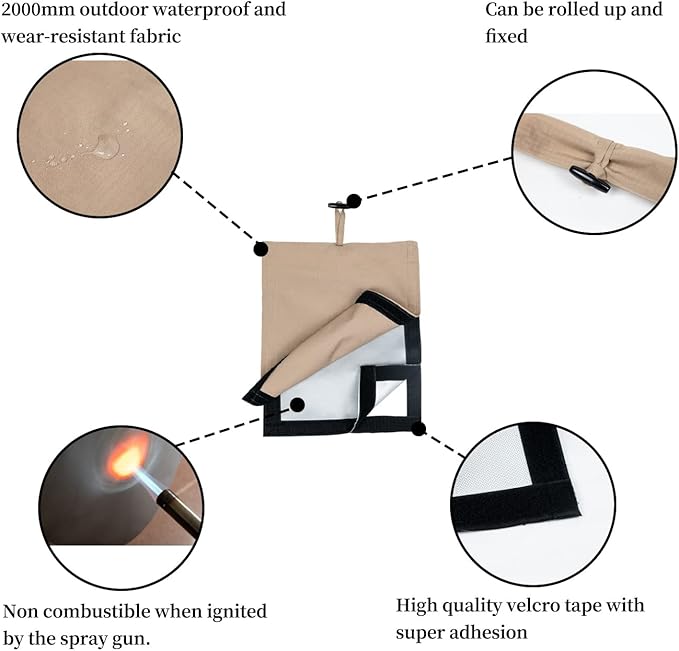 Stove Jack Kit for Tent Stove Jack with Rain Flap 2.7/3.9 /DIY Fire Resistant Hole High Temperature Resistance for Canvas Tent Bell Tent Camping