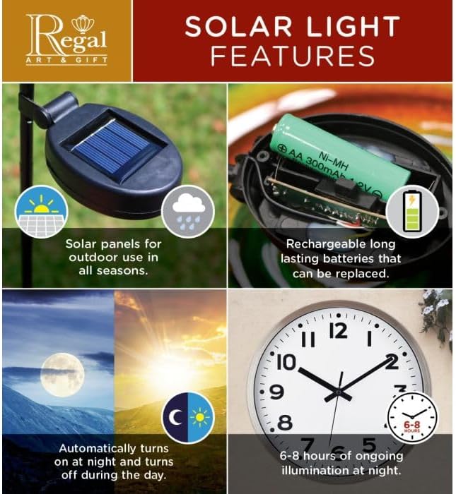 Regal Art &amp Gift Hot Air Balloon Solar Lantern – Hanging Solar-Powered LED Lights Waterproof Portable Decorative Outdoor Lamp Made of Metal &amp Glass for Garden Patios &amp Pathway – Wicker (