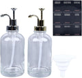 Coffee Syrup Dispenser 500ml Glass Bottle Stainless Steel Pump 2PCS Set - Drip Free Design Multi Purpose Use for Kitchen and Bathroom