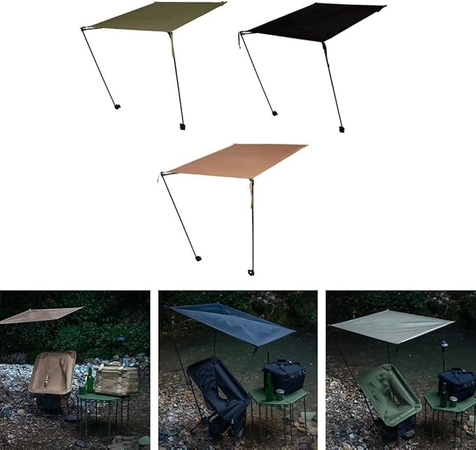 UV Protection Moon Chair Sunshade Sunshade Folding Chair Sunshade Camping Beach Fishing Portable Folding Chair Awning(green)