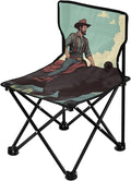 Man and Bear Portable Camping Chairs Folding Chair - Durable Oxford Fabric Lightweight Iron Frame Easy Fold Design - Ideal for Outdoor Activities Camping Fishing and Travel