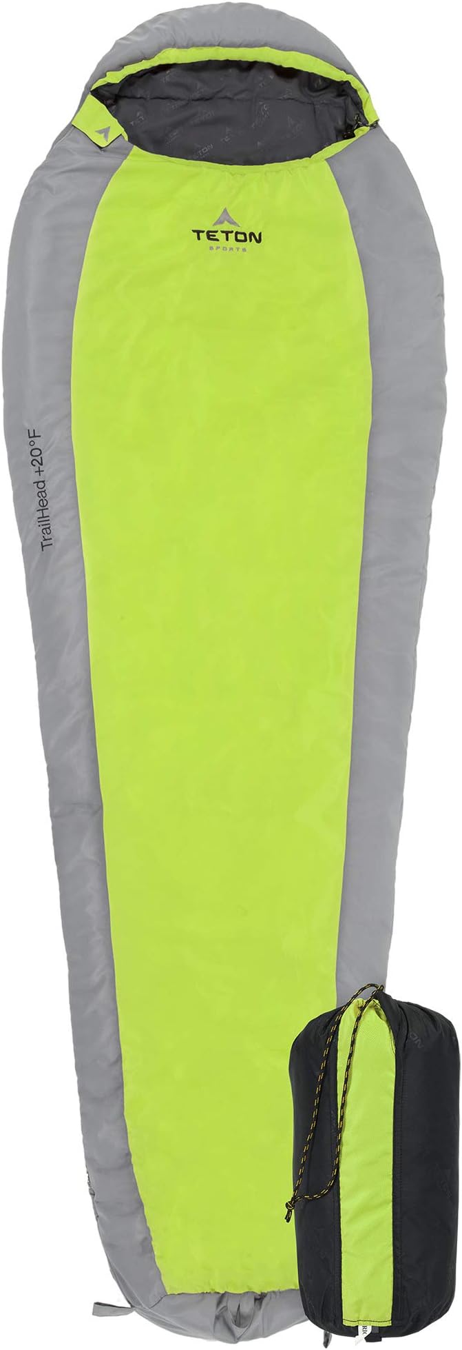 Teton 20F and 5F Degree Sleeping Bag Lightweight Warm Weather Mummy Sleeping Bags for Adults and Kids Camping Backpacking Hiking