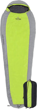 Teton 20F and 5F Degree Sleeping Bag Lightweight Warm Weather Mummy Sleeping Bags for Adults and Kids Camping Backpacking Hiking