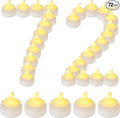 72 Pack Flameless Flickering Floating Tea Lights Warm White Battery Operated Outdoor Waterproof Candles LED Votive Tealight Candles Bulk for Wedding Centerpiece Vase Pond Halloween Decorations