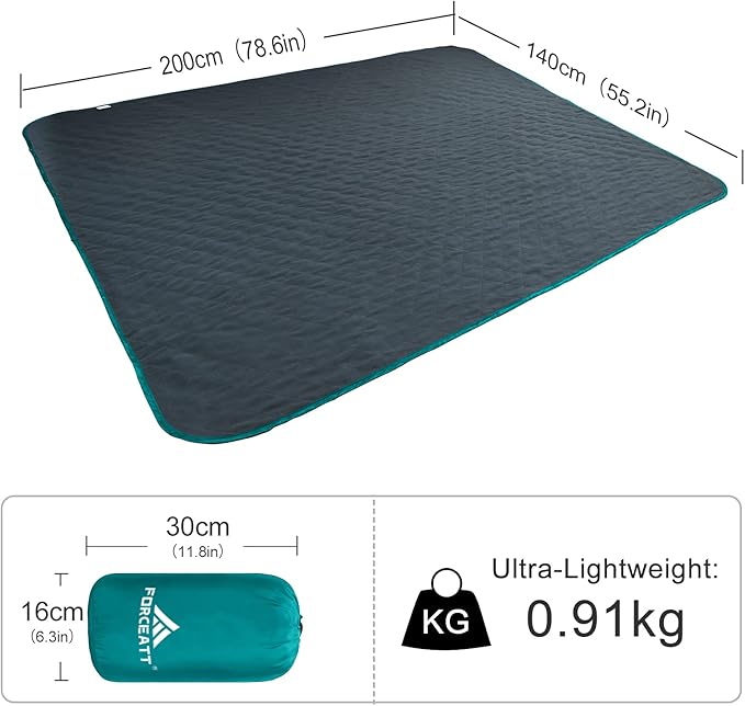 Forceatt Camping Blanket 79 X 57 Large Outdoor Blanket Sandproof Waterproof for Outdoor Festivals Beaches Picnics StadiumCamping Parks Hiking Travel Family Suitable for 4 Seasons.