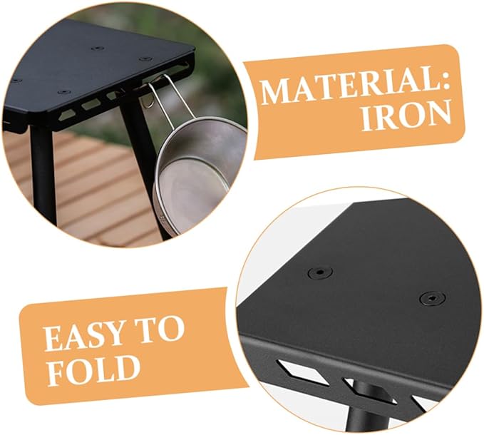 HANABASS Outdoor Portable Folding Camping Table Lightweight Multi-Functional Camp Table for Picnics Bbqs and Camping Trips Sturdy Construction for Small Spaces and Travel