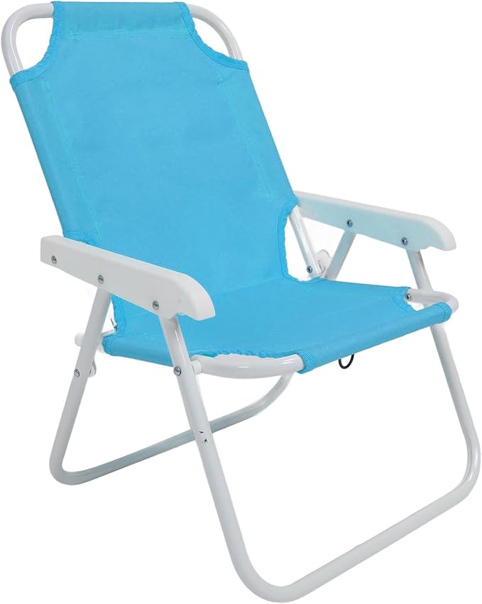 Low Beach Chair with Sun Umbrella Folding Camping Chair with Canopy Shade for Kids Adults Portable Children Camping Chairs Lawn Chair with Umbrella for Picnics Vacations