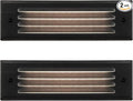 GKOLED Low Voltage LED Step Lights 4W 12V Surface Mount Light with Horizontal Louvered Faceplate Steps Decks Pathway Stairs 2700K IP65 Die-cast Aluminum Black Powder Coated Finish 2 Pack