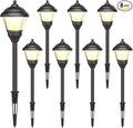 GOODSMANN Pathway Lights 1.5W LED 8PK Outdoor Low Voltage Landscape Lighting Kits 100Lumen Hardwired Path Lights 3000K Warm White Metal 12V Bronze Electric Sidewalk Walkway Light with Cable Connector