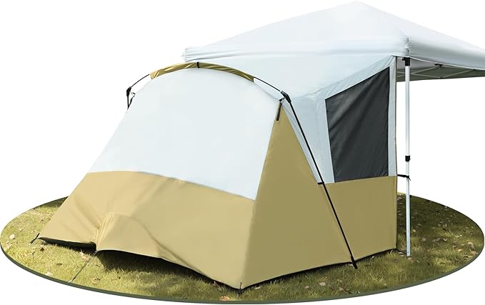 REDCAMP Canopy Camping Tent for Pop Up Canopy Tent Inner Tent Converts Straight Leg 10'x10' or 10'x20' Canopy into Camping Tent Fits 4-6 Person(Frame/Shelter NOT Included)