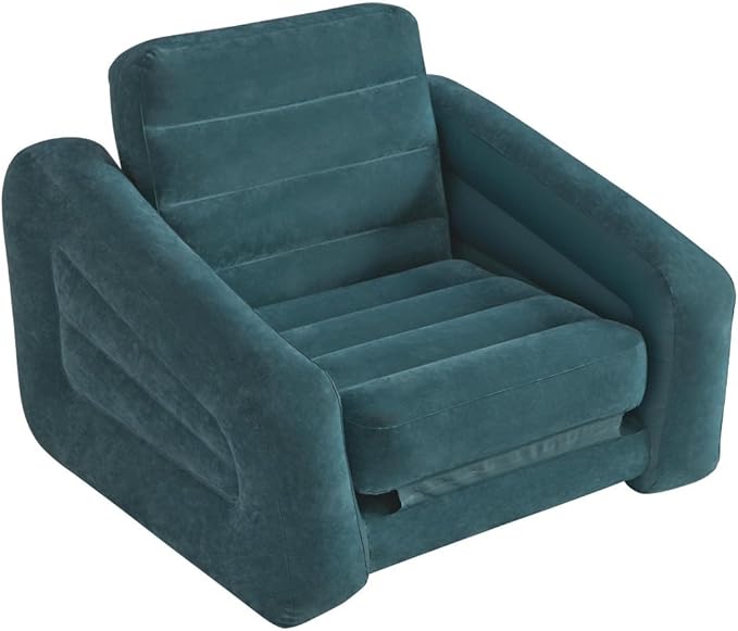 Intex 68565EP Pull-Out Chair Inflatable Bed 42 X 87 X 26 Twin (Colors May Vary)
