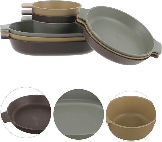 KICHOUSE Portable Camping Bowl Snack Bowls for Side Dishes Outdoor Serving Dishes Light Easy to Clean Plastic Dinnerware