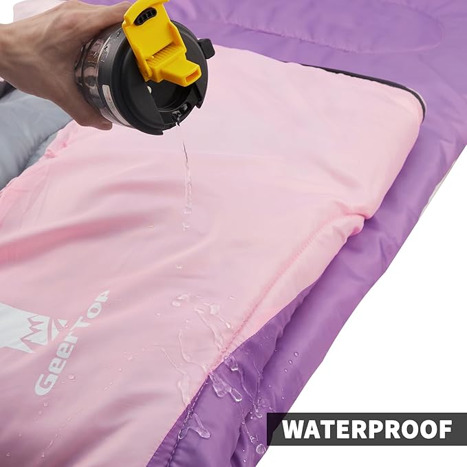 GEERTOP Backpacking Sleeping Bag for Camping Lightweight Sleeping Bags for Adults Kids Summer Warm Cold Weather Hiking Travel