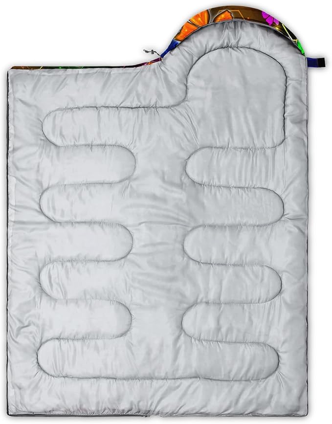 QOOMO Camping Sleeping Bags3 Season Warm &amp Cool WeatherLightweightWaterproof Sleeping Bags for Adults &amp KidsTravelingand OutdoorsCamping Gear Equipment
