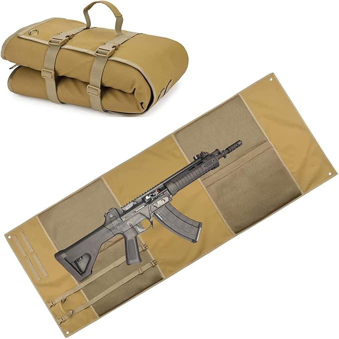 scosao Shooting Mats Prone Padded Portable Roll Up Folded Shooting Mat Extra Large Tactical Shooting Blanket 1000D Oxford Cloth with Thickened Cotton Padding for Shooting Hunting Camping-Black