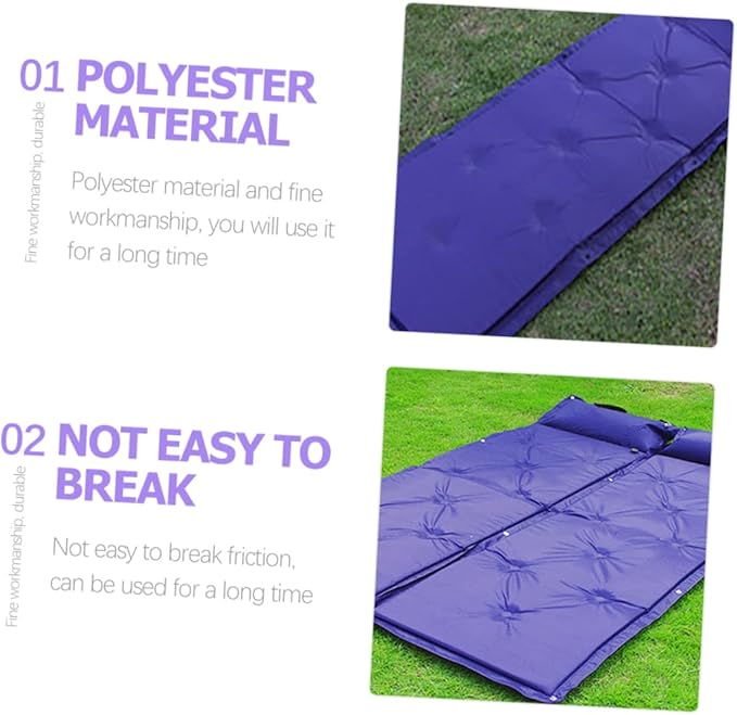 Mipcase Inflatable Sleeping Pad with Pillow Lightweight Camping Mat for Backpacking Hiking and Travel Mattress with Storage Bag for Outdoor Activities Warm and Durable