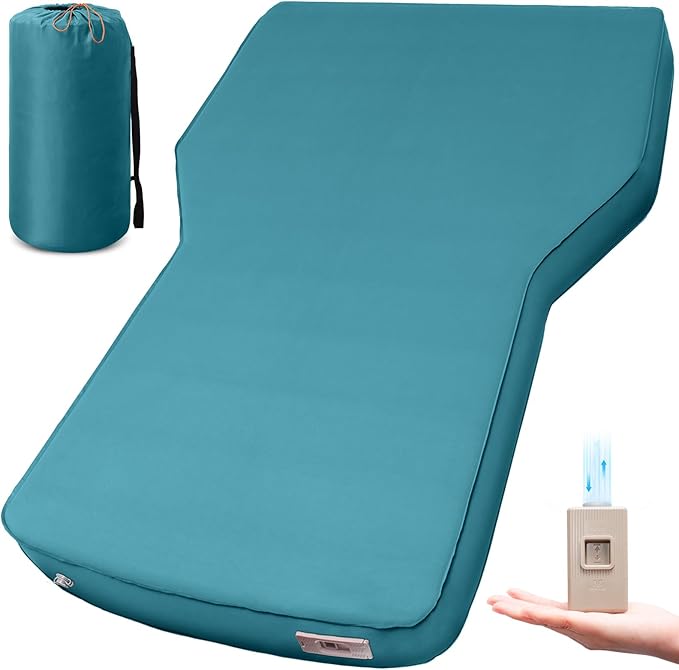 Tesla Camping Air Mattress with Foam Ultra Thick 4 Self Inflating Sleeping Pad with Electric Pump for Model Y R-Value 9.5 Insulated Car Camping Mattress Pad for All Seasons