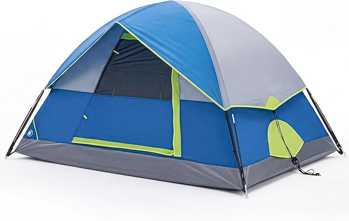 OLIXIS Camping Tent 2/4 Person Waterproof Windproof Dome Tent with Multi-Directional Ventilation Quick 5 Min Setup for Family Outdoor Backpacking Hiking
