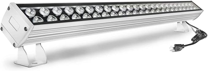48W Wall Washer Light 39.4in Wall Washer Linear Light 5000K Daylight White Super Bright 4800lm Outdoor wall Washer led Light with US 3-Plug IP65 Waterproof Suitable for Garden Bridge