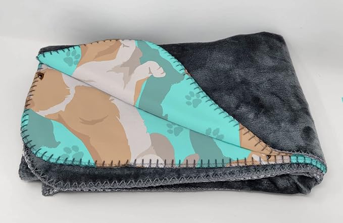 Caroline's Treasures MLM1047TBLT Fawn Cardigan Corgi Soft Travel Blanket with Bag Airplane Blanket Indoor Outdoor Camping Blanket for Traveling Picnics Beach Trips Concerts