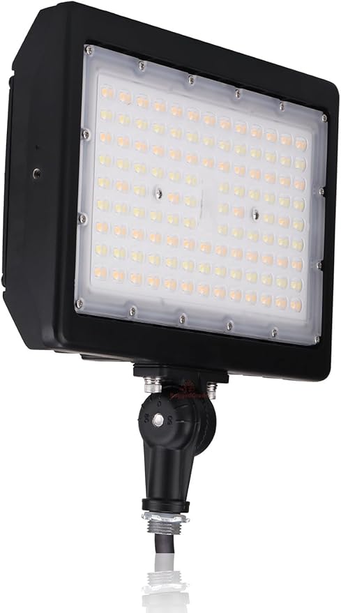 RuggedGrade 90W LED Flood Light - Kivo II CS Series - 13050 Lumens - Bright White 5000K - Photocell Sensor - Knuckle Mount - Outdoor Waterproof Security LED Fixture - DLC 5.1 Premium