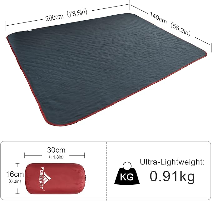 Forceatt Camping Blanket 79 X 57 Large Outdoor Blanket Sandproof Waterproof for Outdoor Festivals Beaches Picnics StadiumCamping Parks Hiking Travel Family Suitable for 4 Seasons.