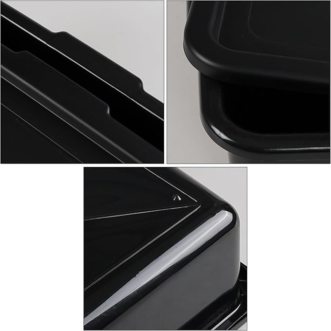 Sandmovie 13 L Plastic Bus Tub with Lids Restaurant Utility Bus Box 3 Pack