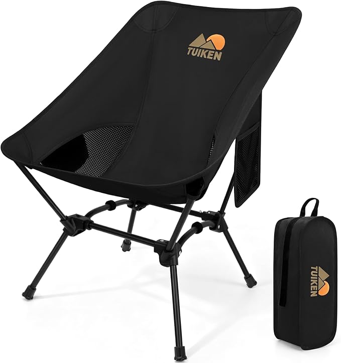 Ultralight Camping Chair Backpacking Chair Portable Camp Chair with Cup Holder &amp Storage Bag Lightweight Compact Folding Chair for Hiking Travel Picnic Mountaineering